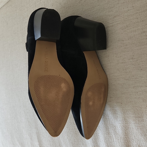Villa Rouge Willie booties black suede size 7 - Picture 5 of 5